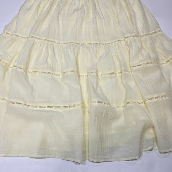 Tularosa Eleanora Embroidered Dress in Mellow Yellow Large - Picture 3 of 13